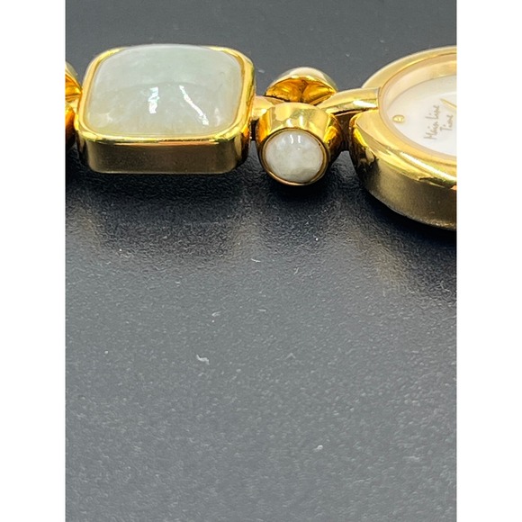 Main Line Time Green‎ Blue Jadeite Stone Mother of Pearl Bracelet wrist Watch main image 8